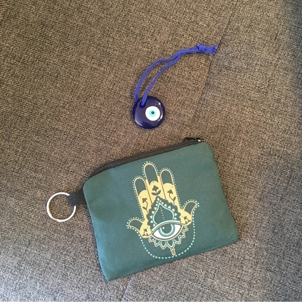 Evil Eye Bundle - Charm + Coin Purse (GREEN)